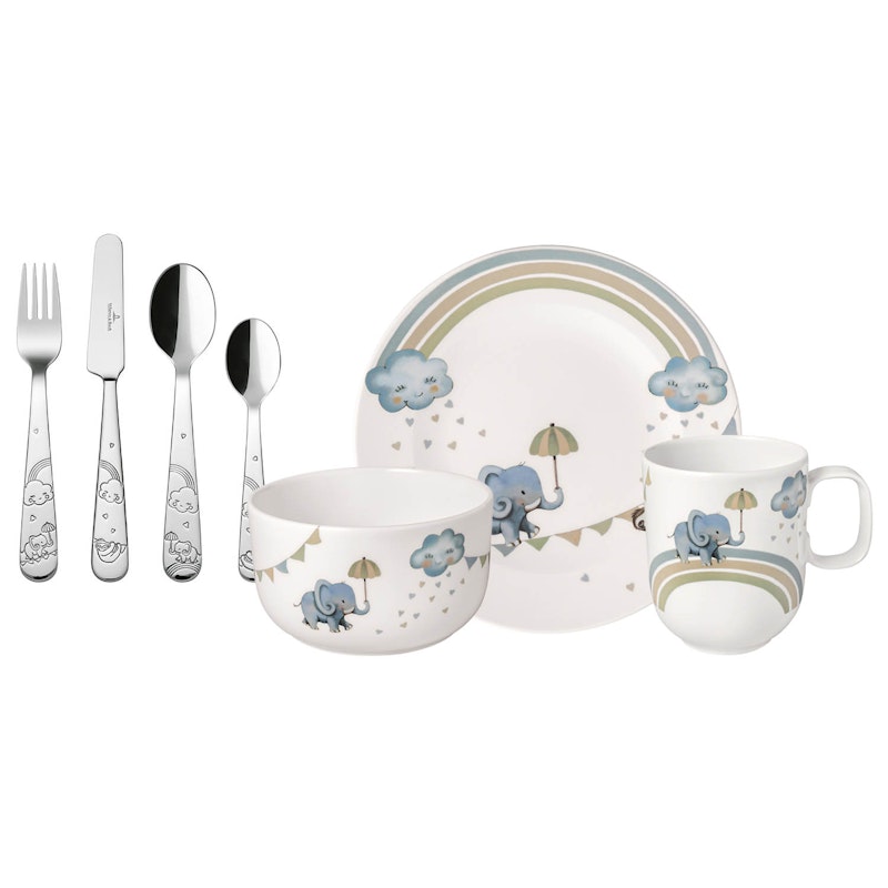 Boho Kids Kindergeschirr-Set, 7-teilig, Blau