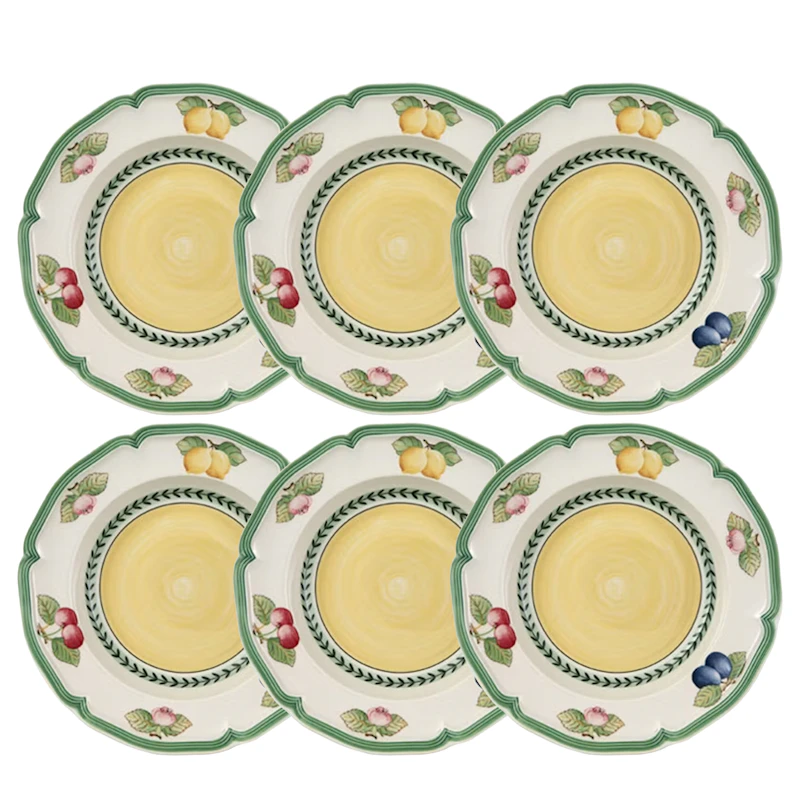 French Garden Fleurence Tiefer Teller 23 cm 6-er Set