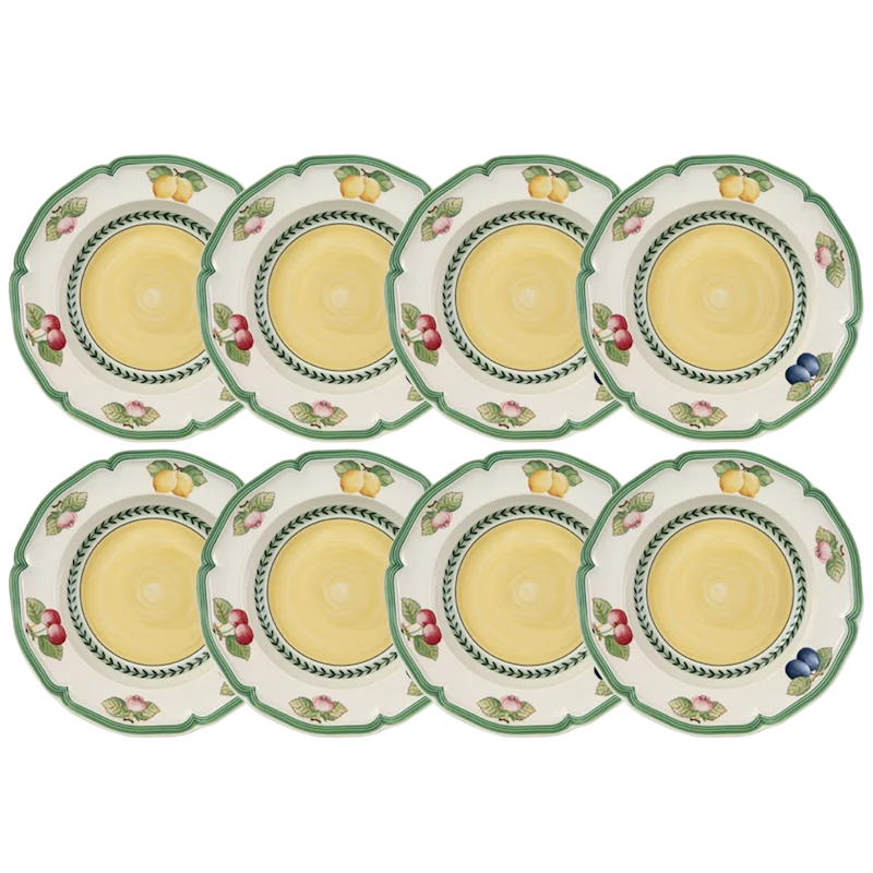 French Garden Fleurence Tiefer Teller 23 cm 8-er Set