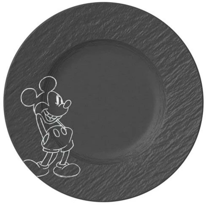Manufacture Rock Mickey Mouse Frühstücksteller, Schwarz