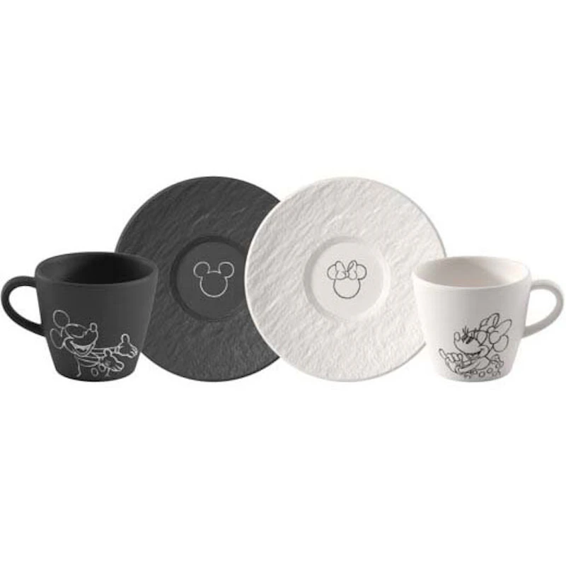 Manufacture Rock Mickey Mouse Espressotasse Und Untertasse, 4 Teile