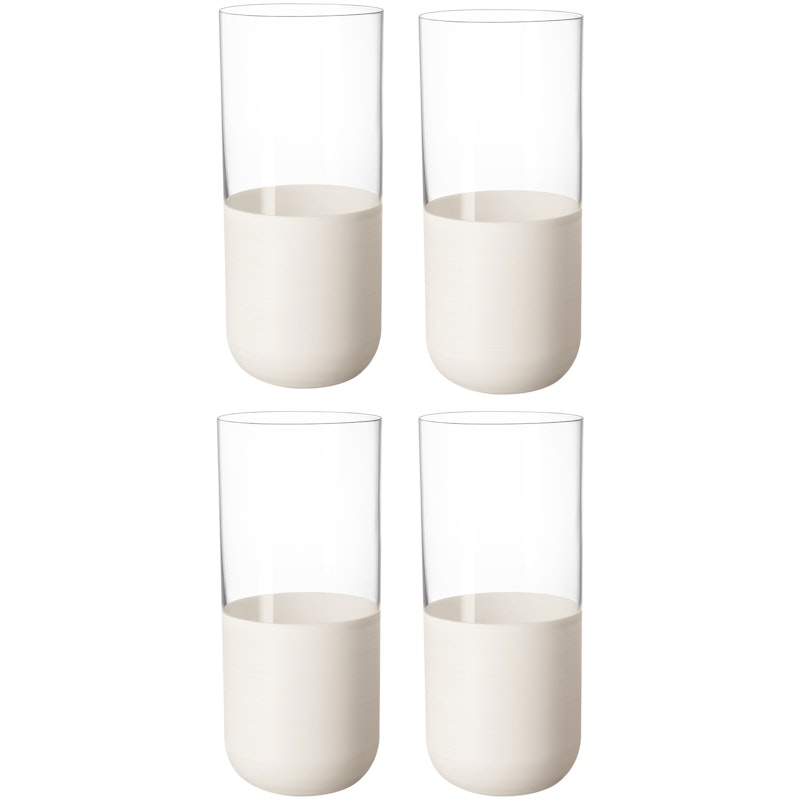Manufacture Rock Longdrink-Gläser 30 cl 4-er Set, Weiß