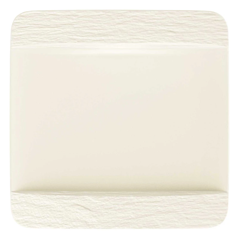 Manufacture Rock Quadratischer Teller, Weiß 28 cm