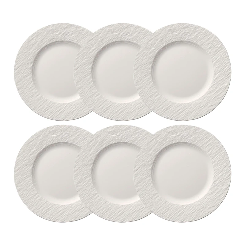 Manufacture Rock Teller 22 cm 6-er Set, Weiß