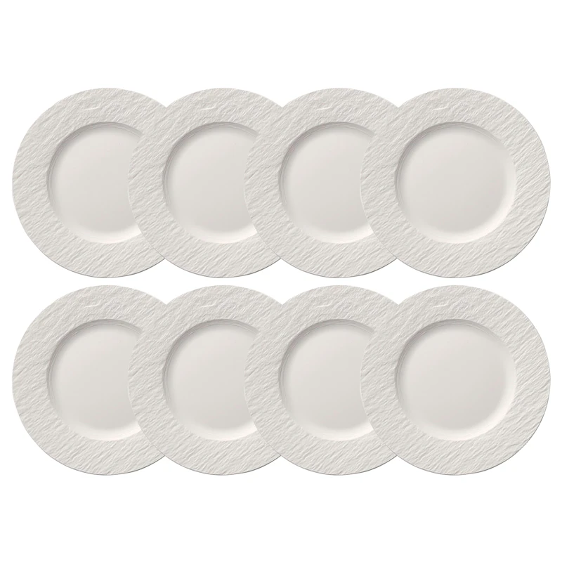 Manufacture Rock Teller 22 cm 8-er Set, Weiß