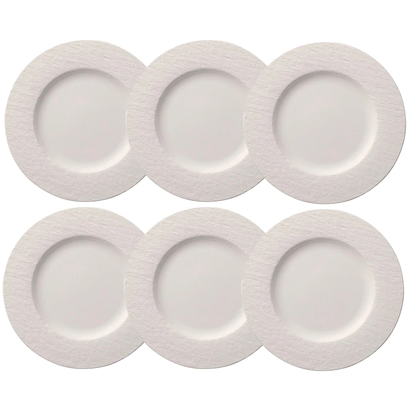 Manufacture Rock Teller 27 cm 6-er Set, Weiß