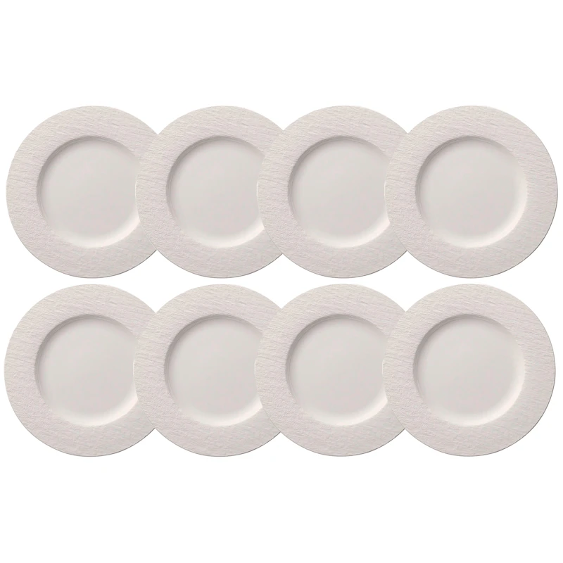 Manufacture Rock Teller 27 cm 8-er Set, Weiß