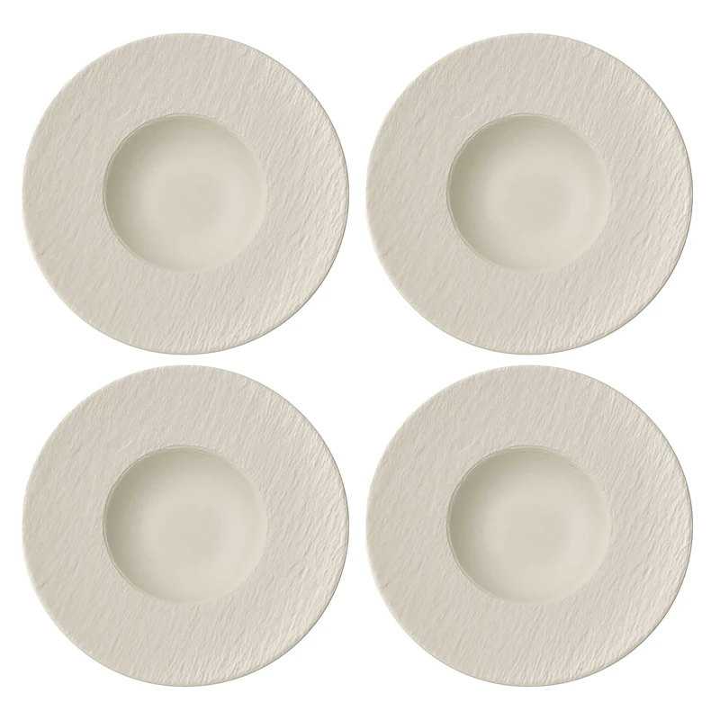 Manufacture Rock Teller 28 cm 4-er Set, Weiß