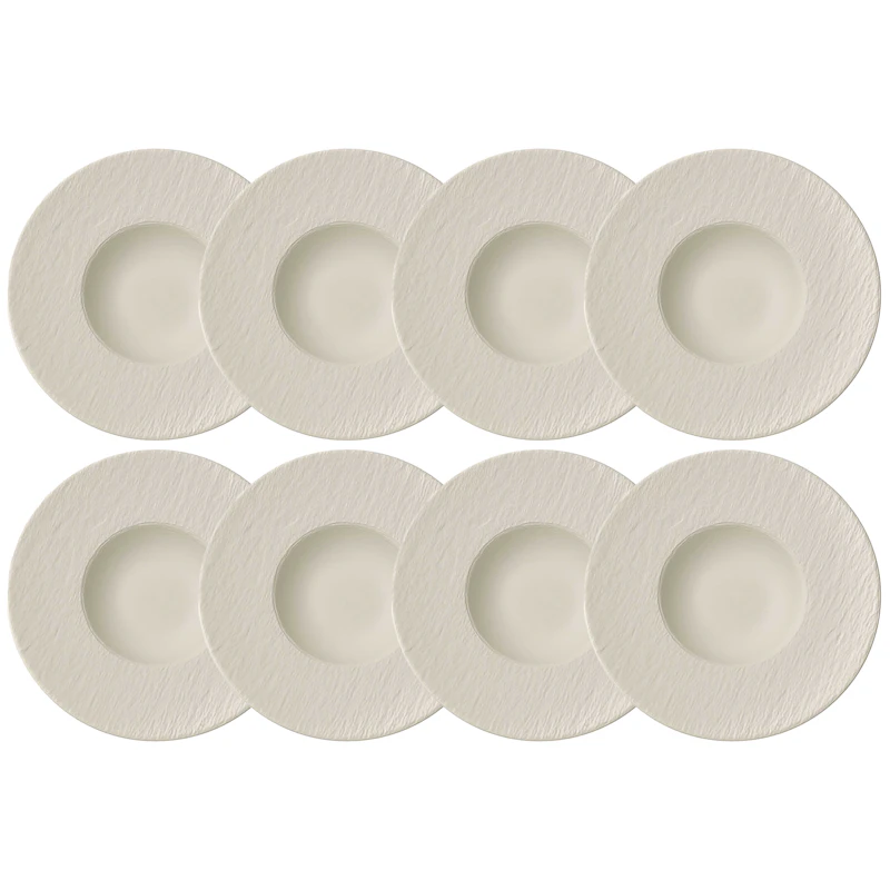 Manufacture Rock Teller 28 cm 8-er Set, Weiß