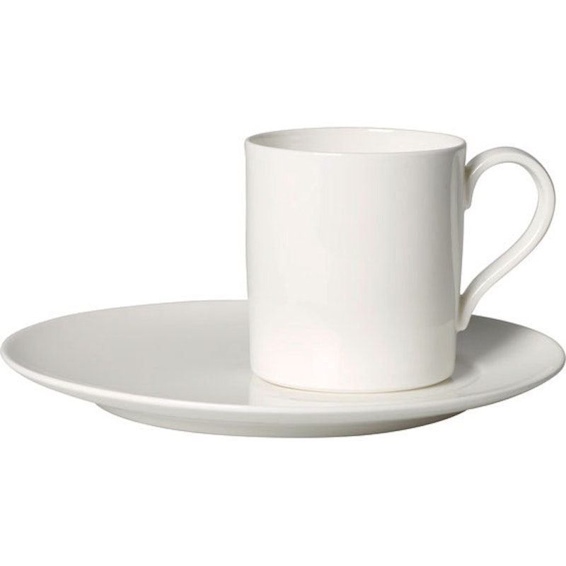 MetroChic Blanc Kaffeetasse mit Unterteller