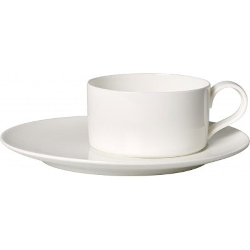 MetroChic Blanc Teetasse mit Unterteller