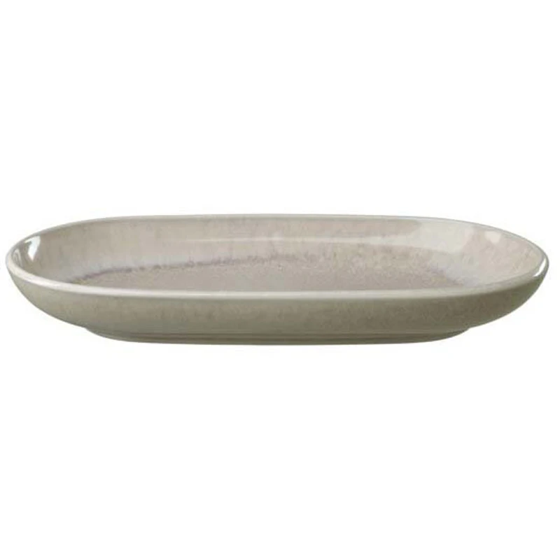 Perlemor Sand Servierplatte 23x13 cm, Beige