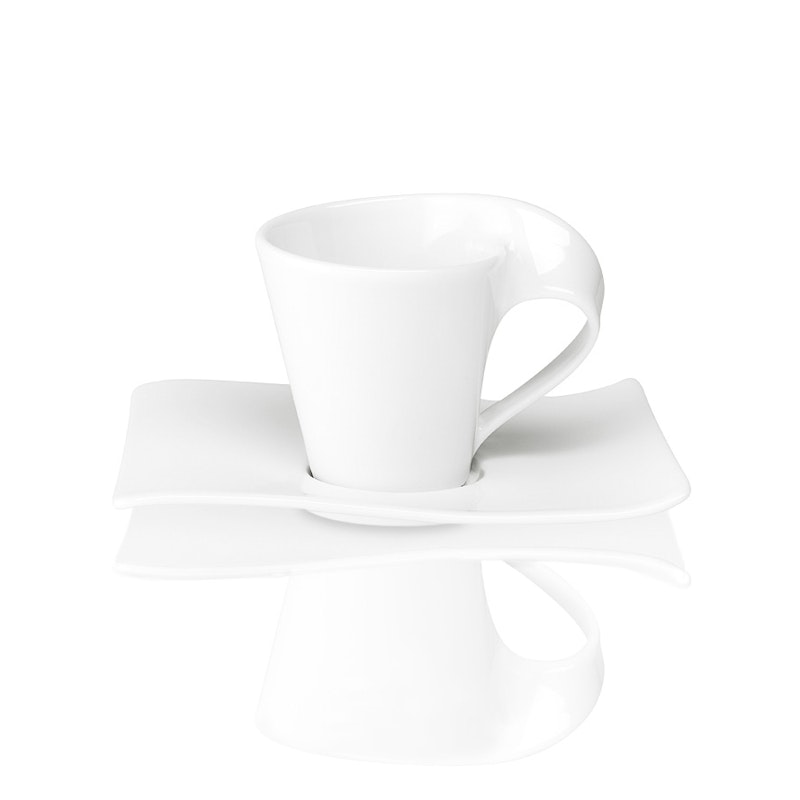 New Wave Espressotasse m Untertasse, Weiss