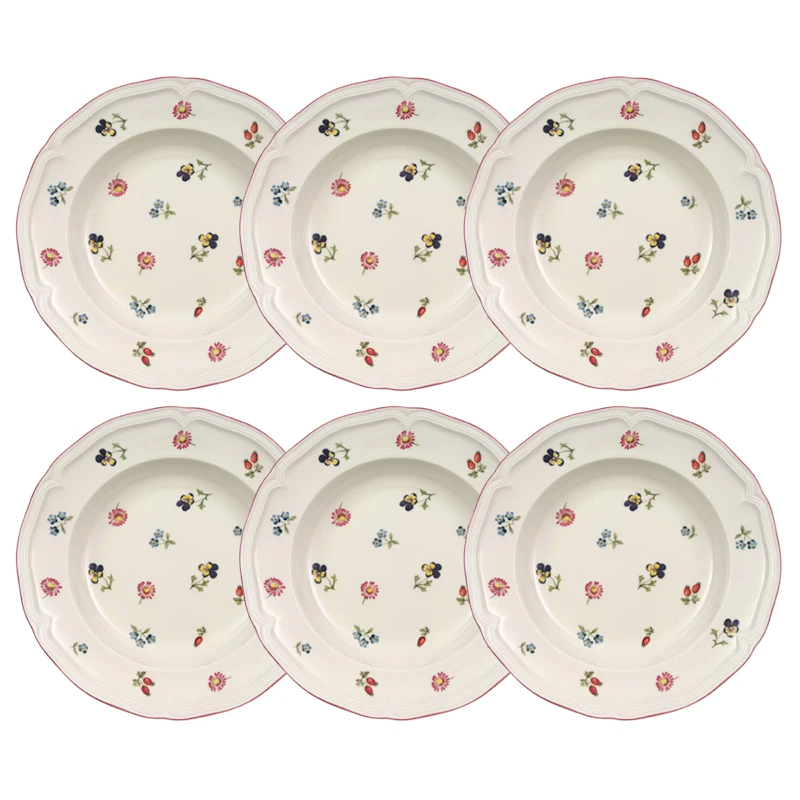 Petite Fleur Tiefer Teller 23 cm 6-er Set