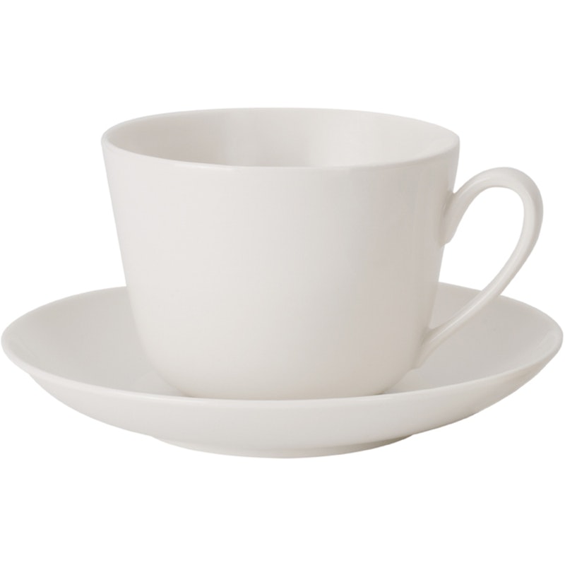 Twist White Kaffeetasse mit Unterteller