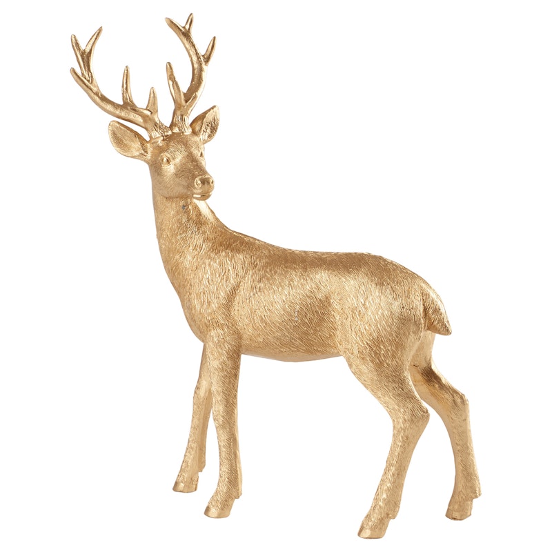 Winter Collage Accessories Standing Deer, Gold