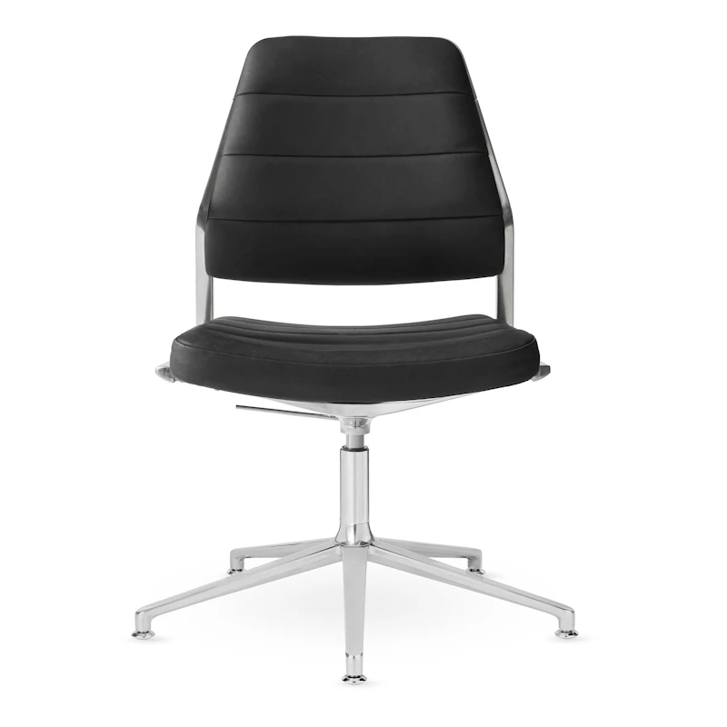 454+ Drehstuhl, Schwarz Leder