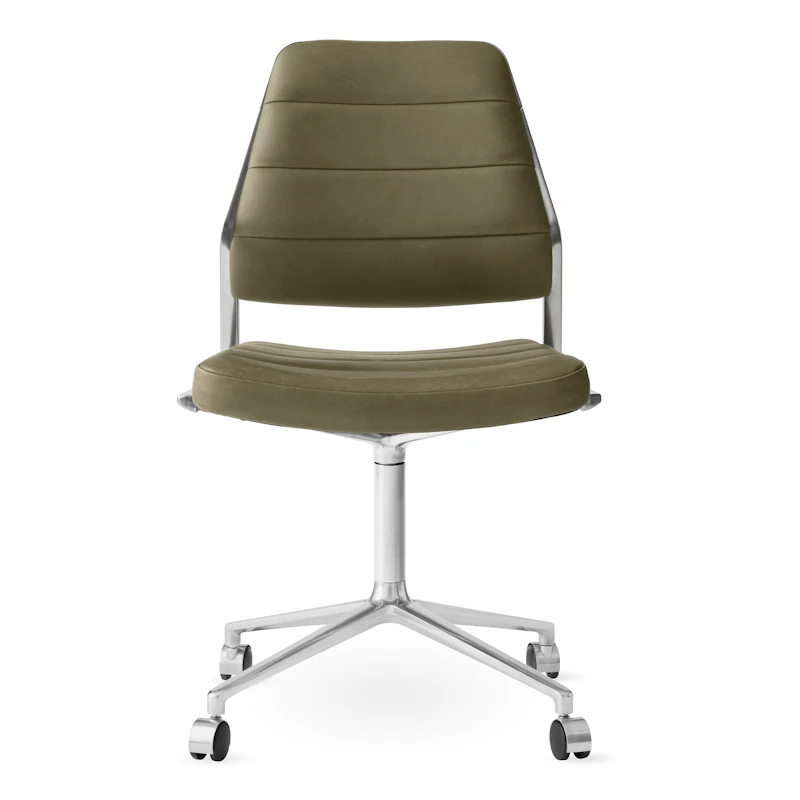 454 Swivel Chair With wheels, Bosco Leather