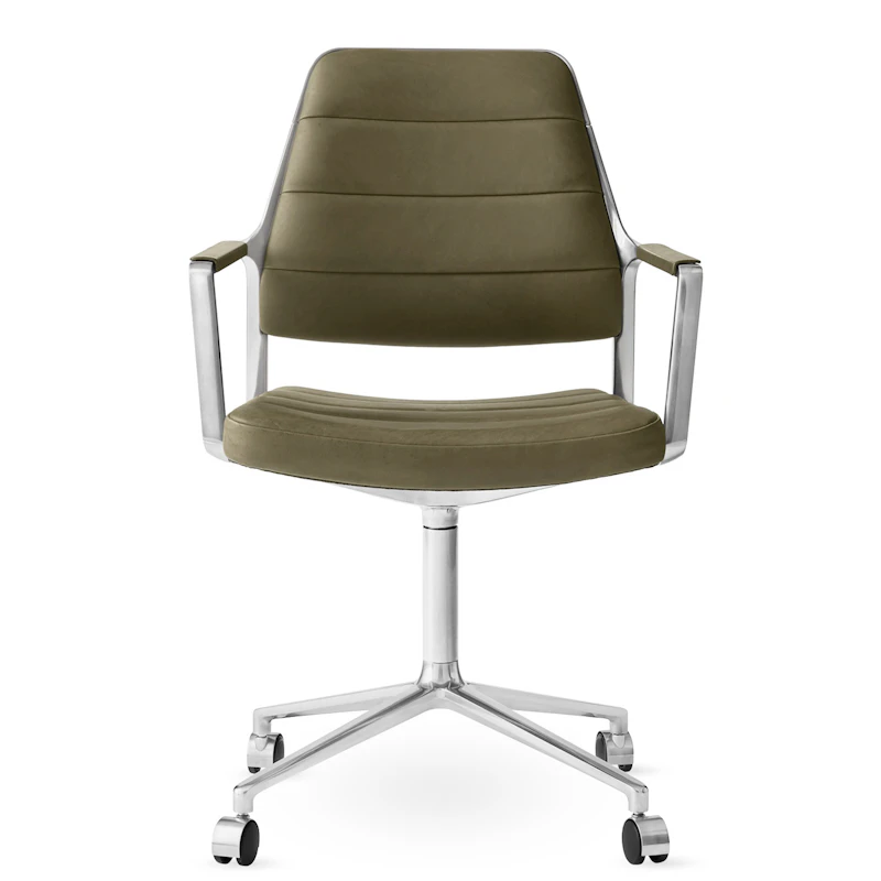 455 Drehstuhl Mit Rädern, Bosco Leather