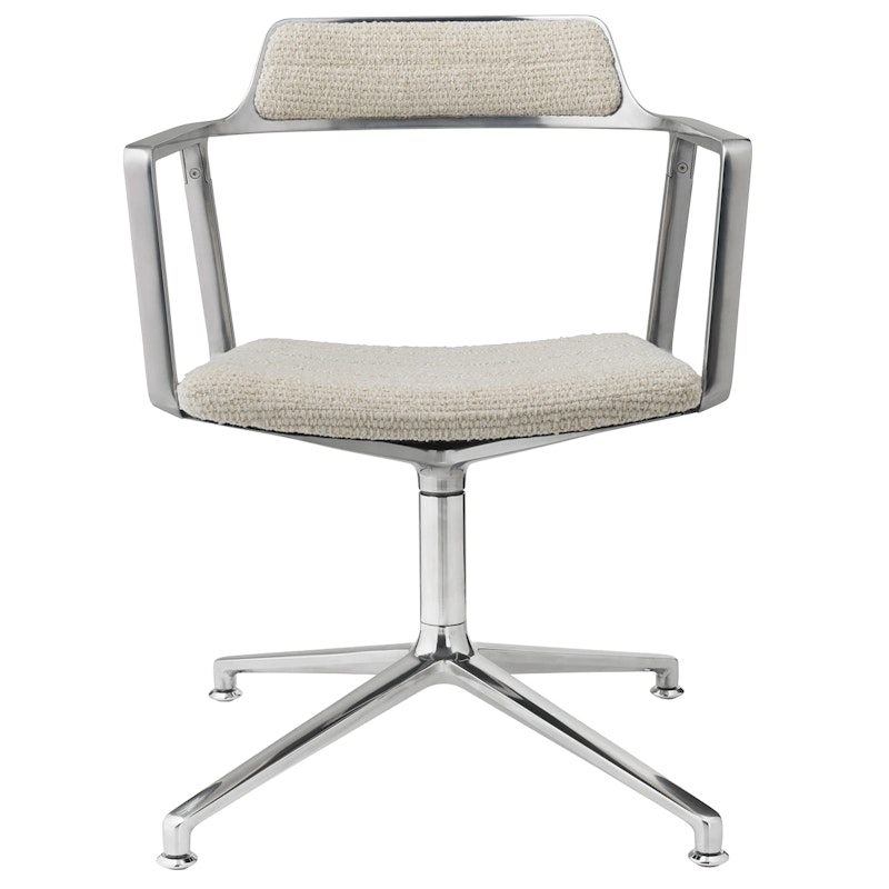 452 Drehstuhl Mit Füßen, Wavy Altweiß