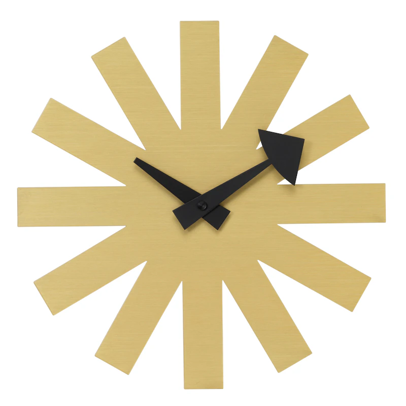 Asterisk Wanduhr Ø25 cm, Messing