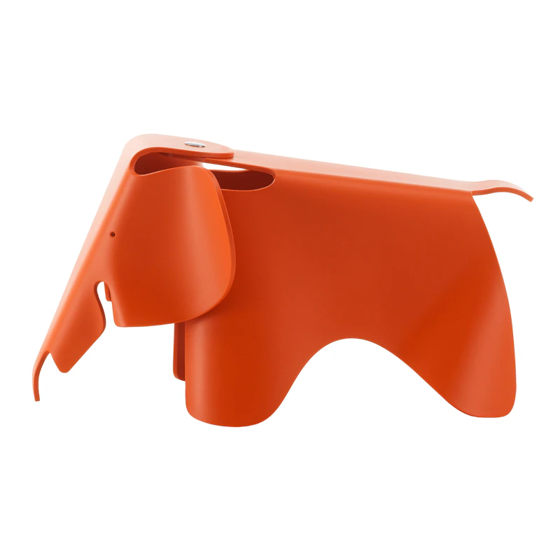 Eames Elephant Hocker Klein, Red Orange