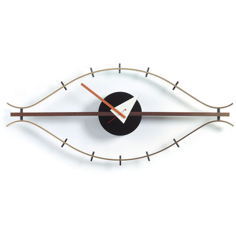 Eye Wanduhr, Walnussfarben