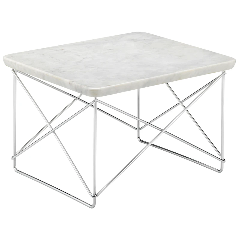 Occasional LTR Beistelltisch, Carrara-Marmor / Edelstahl