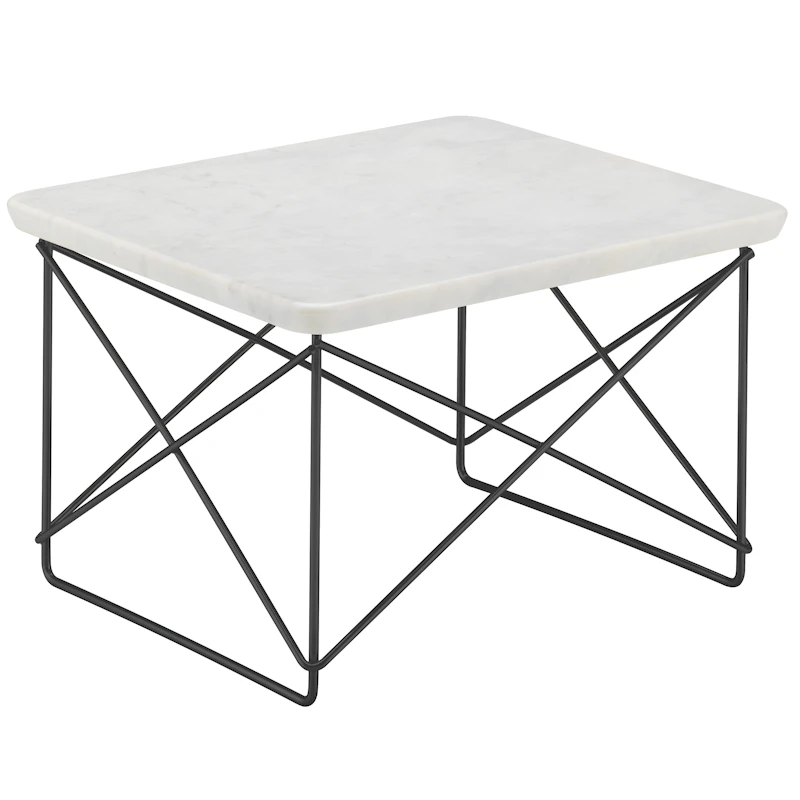 Occasional LTR Beistelltisch, Carrara-Marmor / Schwarz