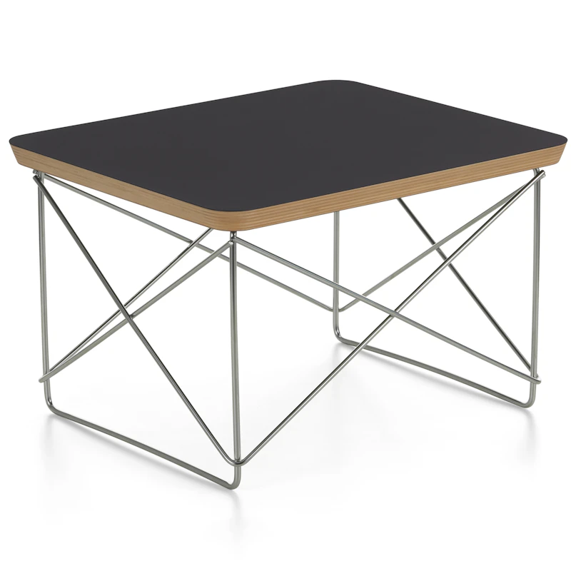 Occasional LTR Beistelltisch, Schwarz Laminat / Edelstahl