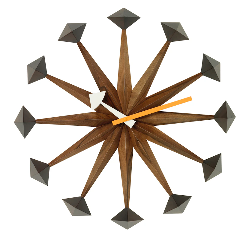 Polygon Wanduhr Ø43 cm, Walnussfarben
