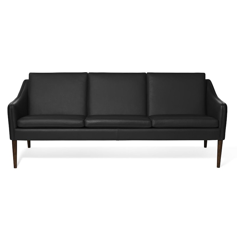 Mr. Olsen 3-Sitzer-Sofa, Schwarz / Walnuss Geölt- Eiche