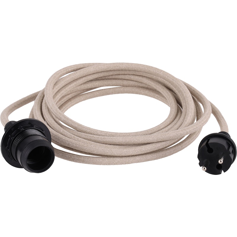 Kabel-Set Textil E27 Outdoor, Natur