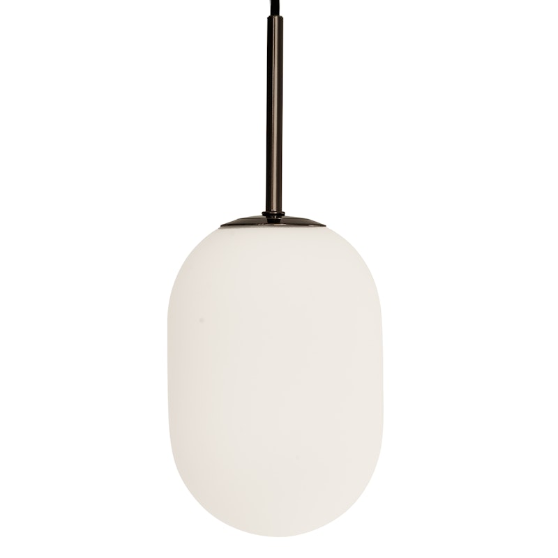 Noor Hängelampe Opal / Schwarz, 17,5 cm