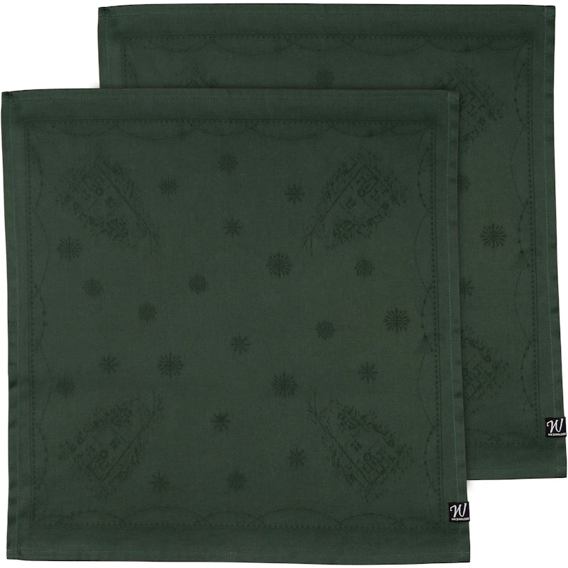 Julemorgen Serviette 2-er Set 45x45 cm, Grün