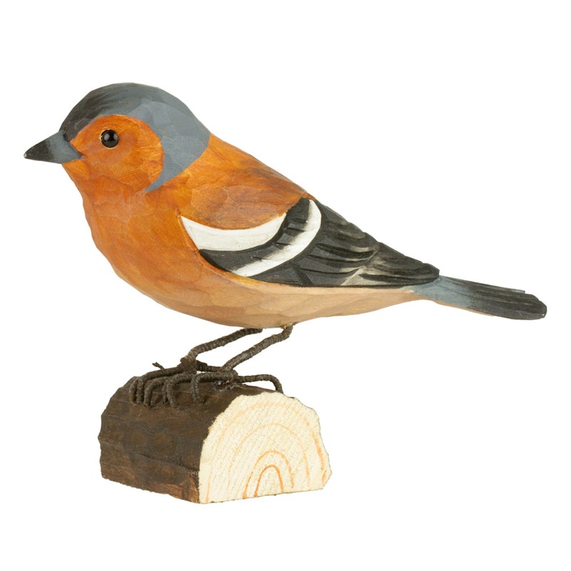 DecoBirds Handgeschnitzter Vogel, Buchfink