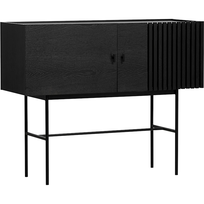 ARRAY Sideboard 120 cm, Schwarz Bemalt Eiche