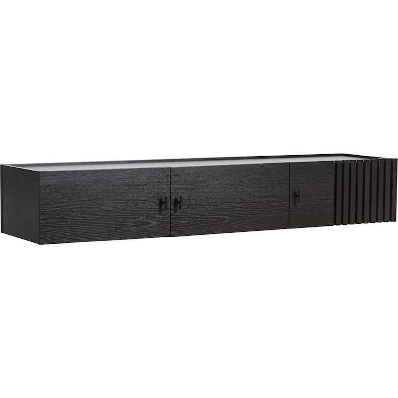 ARRAY Sideboard Niedrig / Wand 150 cm, Schwarz Bemalt Eiche