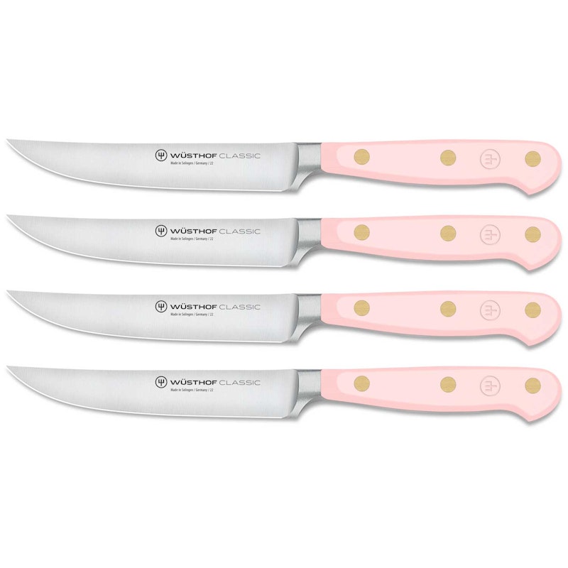 Classic Colour Steakmesser 4-er Set, Pink Himalayan Salt