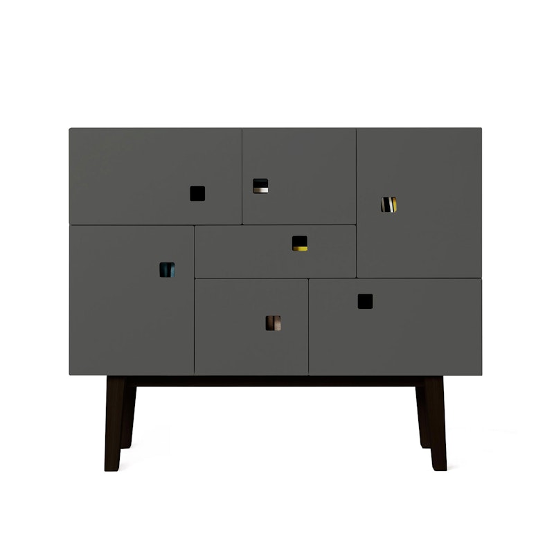 Peep C1 Sideboard, Slate Grey/Schwarz